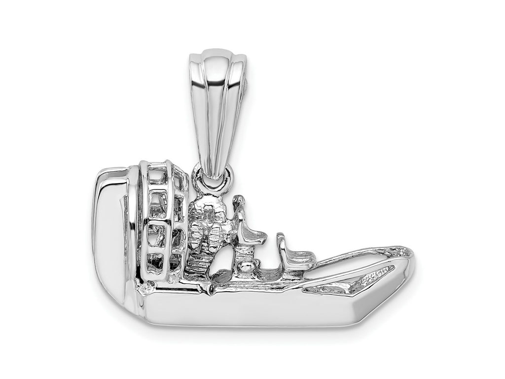 FJC Finejewelers 925 Sterling Silver Rhodium Plated Polished 3D Air Boat Charm 23 x 25 mm