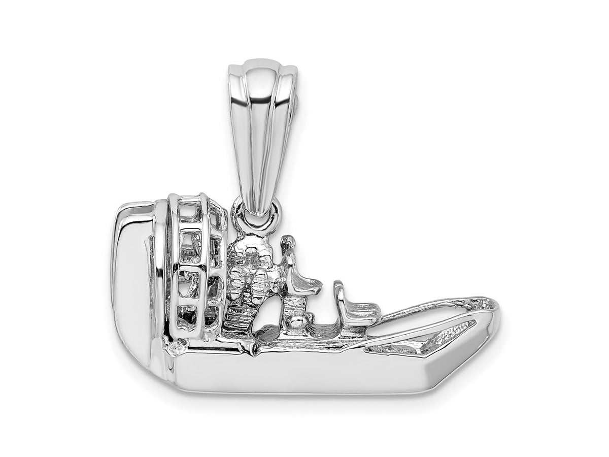 FJC Finejewelers 925 Sterling Silver Rhodium Plated Polished 3D Air Boat Charm 23 x 25 mm