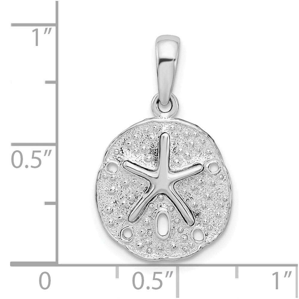 FJC Finejewelers 925 Sterling Silver d Polished/Textured Small Sand Dollar Charm 23 x 14 mm