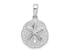 FJC Finejewelers 925 Sterling Silver d Polished/Textured Small Sand Dollar Charm 23 x 14 mm