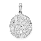 FJC Finejewelers 925 Sterling Silver Rhodium Plated Polished/Textured Sand Dollar Charm 27 x 17 mm