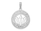 FJC Finejewelers 925 Sterling Silver Polished Barbados with Trident Circle Charm 26 x 18 mm