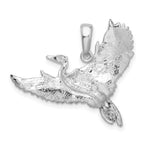 FJC Finejewelers 925 Sterling Silver Rhodium Plated Polished Egret Bird Charm 27 mm