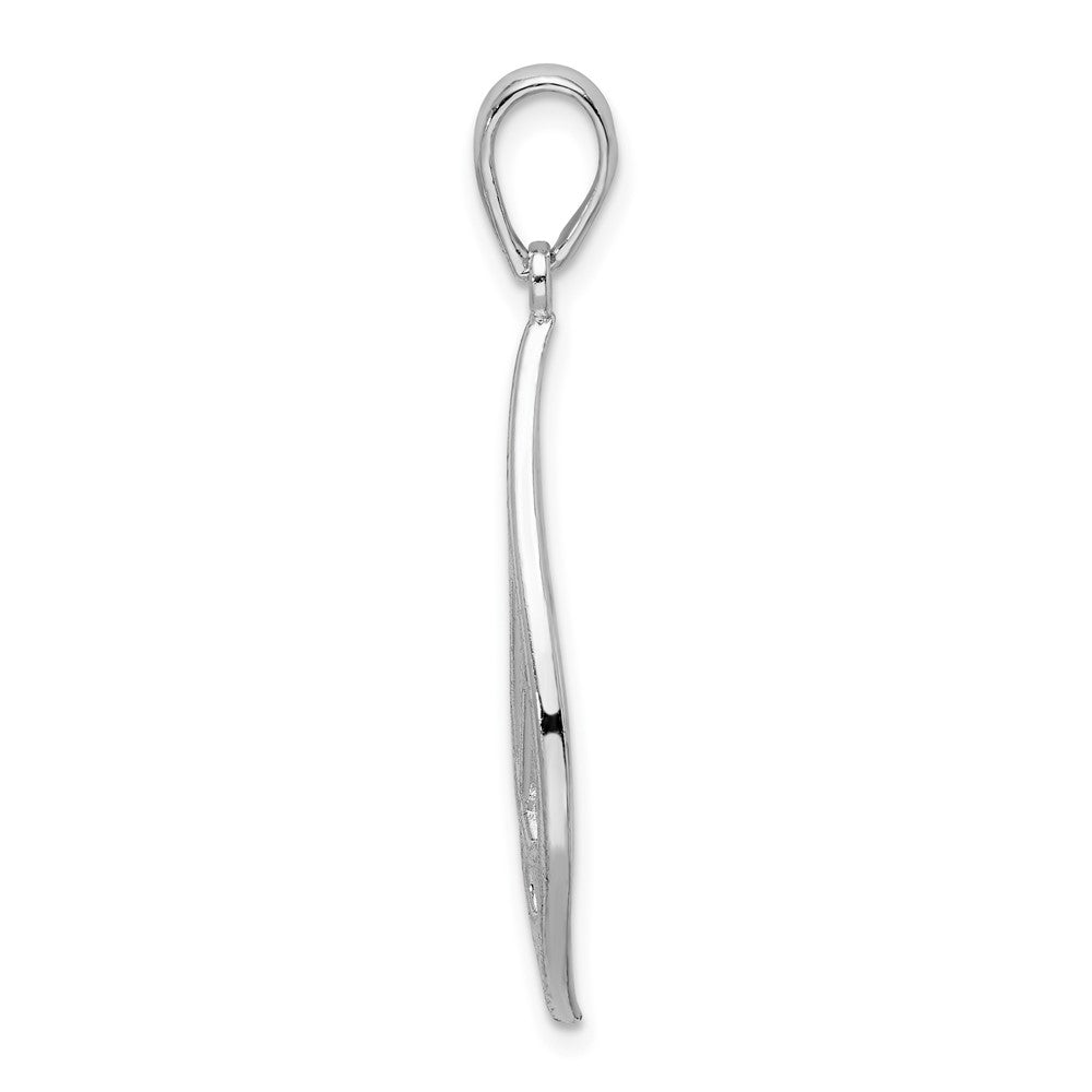 FJC Finejewelers 925 Sterling Silver Rhodium Plated Polished Teardrop Celtic Knot Charm 28 mm