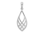 FJC Finejewelers 925 Sterling Silver Rhodium Plated Polished Teardrop Celtic Knot Charm 28 mm