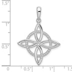 FJC Finejewelers 925 Sterling Silver Rhodium Plated Polished Celtic Eternity Knot Charm 25 mm