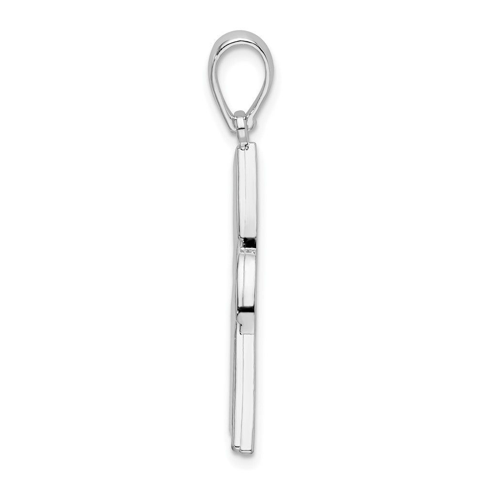 FJC Finejewelers 925 Sterling Silver Rhodium Plated Polished Celtic Trinity Knot Charm 25 mm