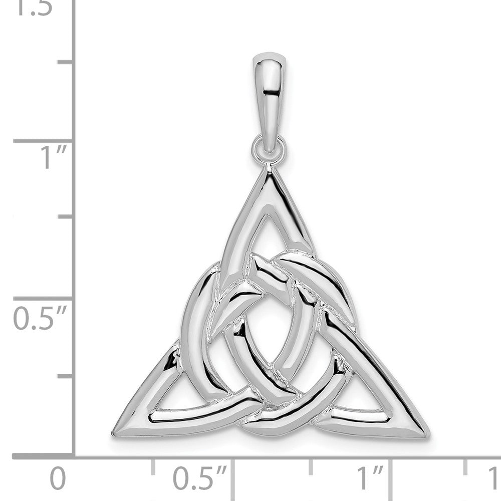 FJC Finejewelers 925 Sterling Silver Rhodium Plated Polished Celtic Trinity Knot Charm 25 mm