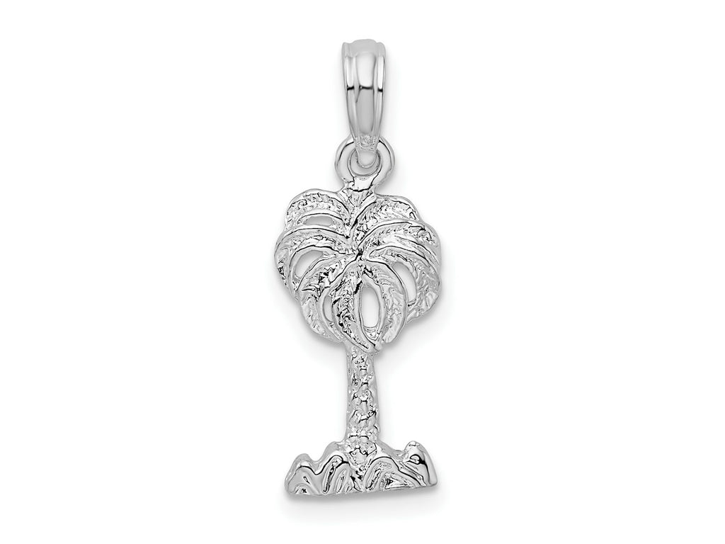 FJC Finejewelers 925 Sterling Silver Rhodium Plated Polished Palm Tree Charm 23 x 8 mm