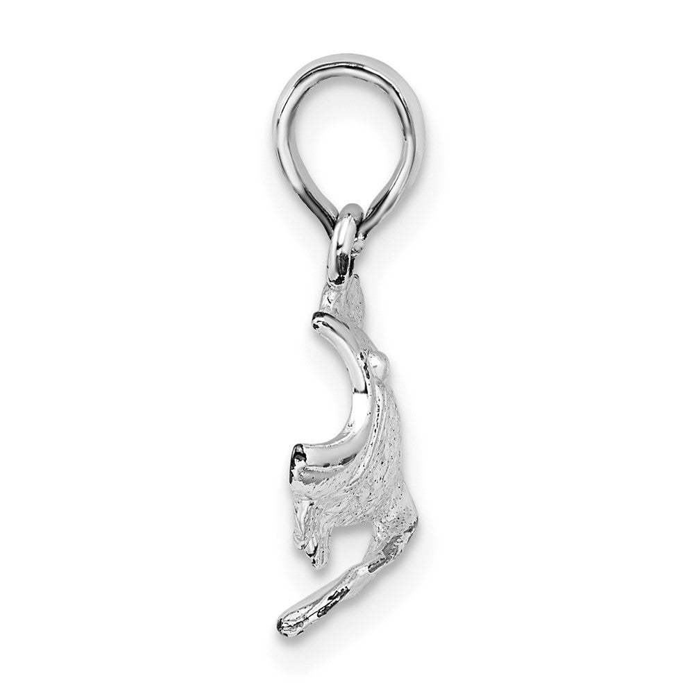 FJC Finejewelers 925 Sterling Silver Rhodium Plated Polished Jumping Bass Fish Charm 20 x 16 mm