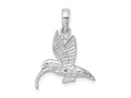 FJC Finejewelers 925 Sterling Silver Rhodium Plated Polished Hummingbird Charm 16 mm