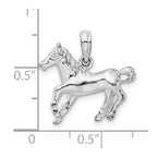 FJC Finejewelers 925 Sterling Silver Rhodium Plated Polished Galloping Horse Charm 19 mm