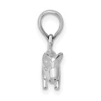 FJC Finejewelers 925 Sterling Silver Rhodium Plated Polished 3D Pig Charm 9 mm