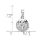FJC Finejewelers 925 Sterling Silver d Polished/Textured Small Sand Dollar Charm 17 x 10 mm