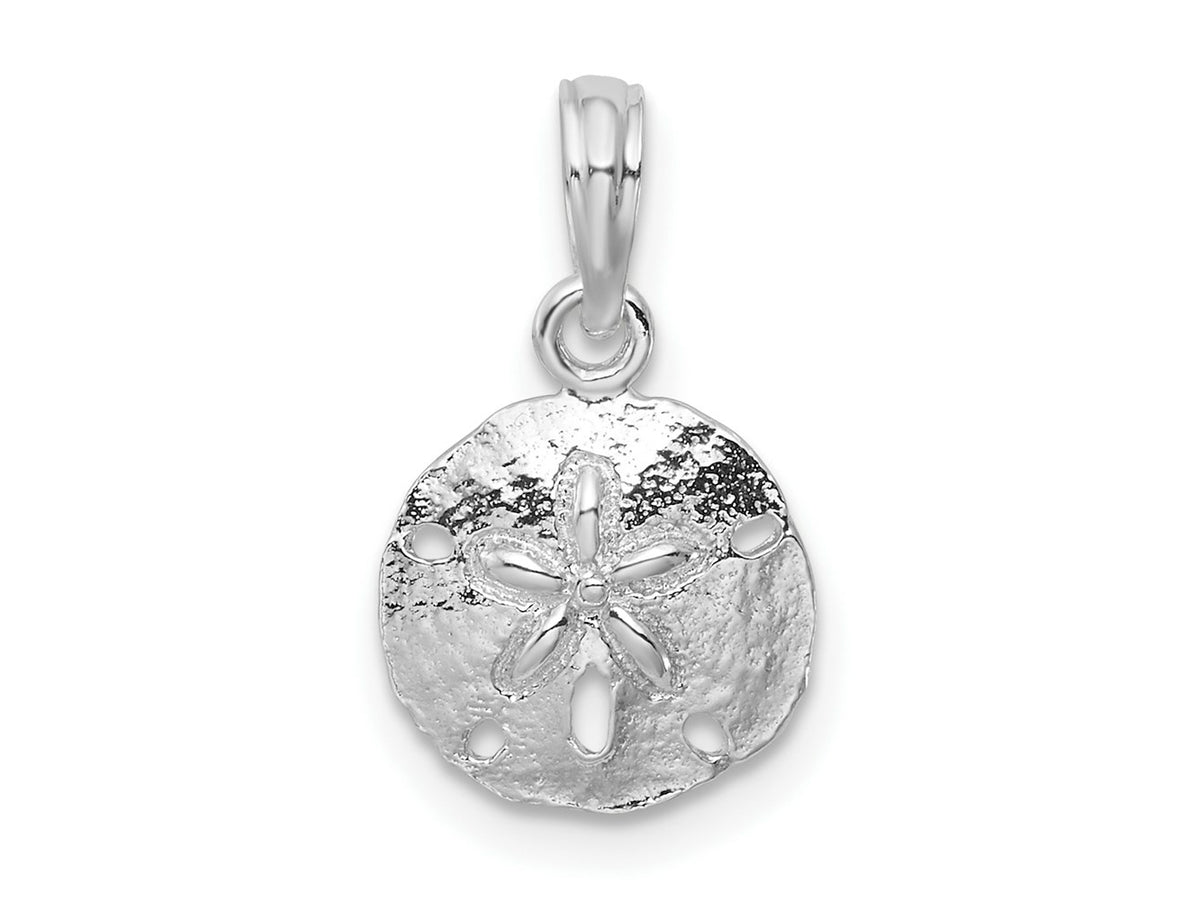 FJC Finejewelers 925 Sterling Silver d Polished/Textured Small Sand Dollar Charm 17 x 10 mm