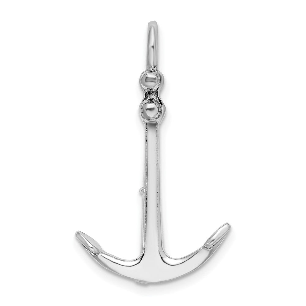 FJC Finejewelers 925 Sterling Silver Polished 3D 2-Piece Moveable Kedge Anchor 27 x 20 mm