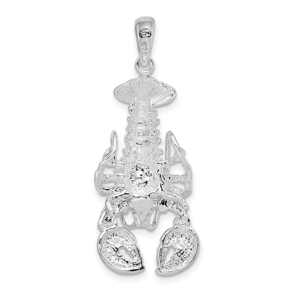 FJC Finejewelers 925 Sterling Silver Rhodium Plated Polished Moveable Lobster Charm 37 x 14 mm