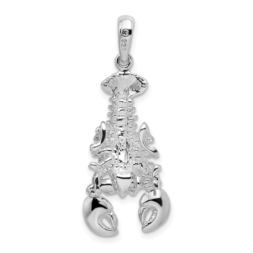 FJC Finejewelers 925 Sterling Silver Rhodium Plated Polished Moveable Lobster Charm 35 x 13 mm
