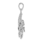 FJC Finejewelers 925 Sterling Silver Rhodium Plated Polished Moveable Lobster Charm 35 x 13 mm