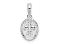FJC Finejewelers 925 Sterling Silver Polished/Textured Fleur de Lis Small Oval Charm 8 mm