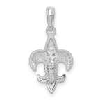 FJC Finejewelers 925 Sterling Silver Rhodium Plated Polished Fleur de lis Charm 10 mm