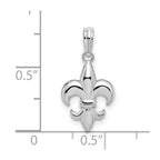 FJC Finejewelers 925 Sterling Silver Rhodium Plated Polished Fleur de lis Charm 10 mm