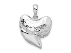 FJC Finejewelers 925 Sterling Silver Rhodium Plated Polished/Textured Shark Tooth Charm 26 x 19 mm