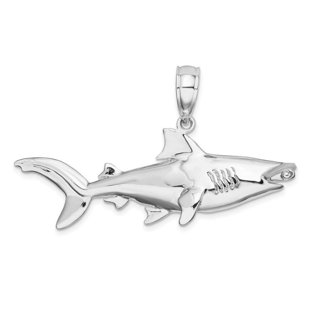 FJC Finejewelers 925 Sterling Silver d Polished 3D Hammer Head Shark Charm 30 x 52 mm