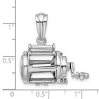 FJC Finejewelers 925 Sterling Silver Polished 3D Moveable Fishing Reel Charm 28 x 26 mm