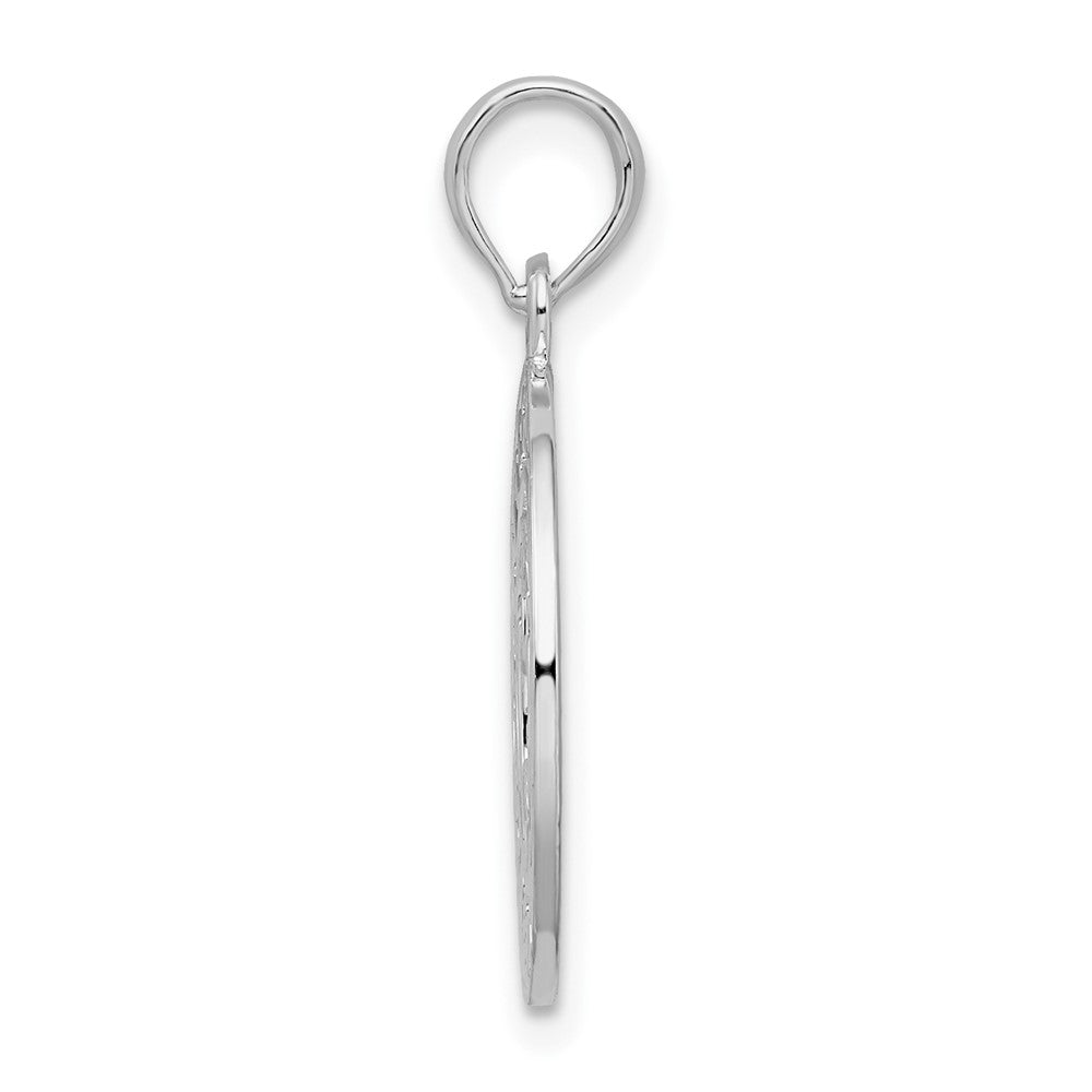 FJC Finejewelers 925 Sterling Silver Rhodium Plated Virginia Beach with Dolphins Circle Charm 23 x 16 mm