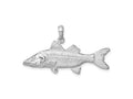 FJC Finejewelers 925 Sterling Silver Rhodium Plated Polished 3D Snook Fish Charm 22 x 39 mm