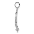 FJC Finejewelers 925 Sterling Silver Rhodium Plated Polished 3D Sailboat Charm 26 x 12 mm