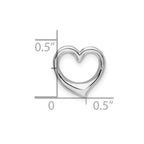 FJC Finejewelers 925 Sterling Silver Polished Heart Slide
