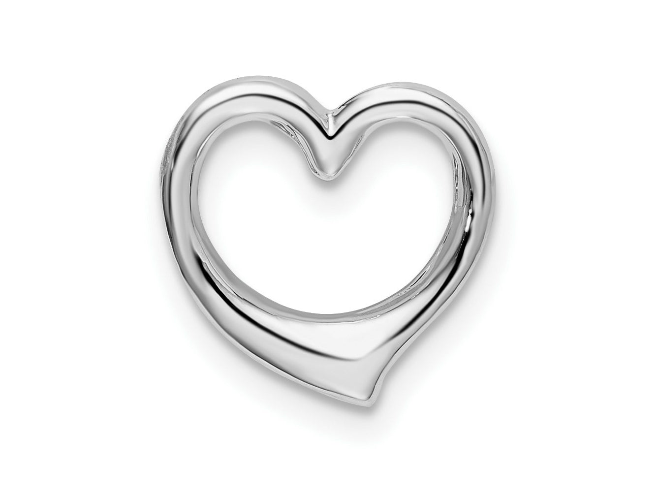 FJC Finejewelers 925 Sterling Silver Polished Heart Slide