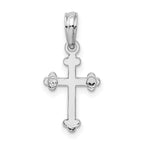FJC Finejewelers 925 Sterling Silver Polished Budded Cross Small Charm 10 mm