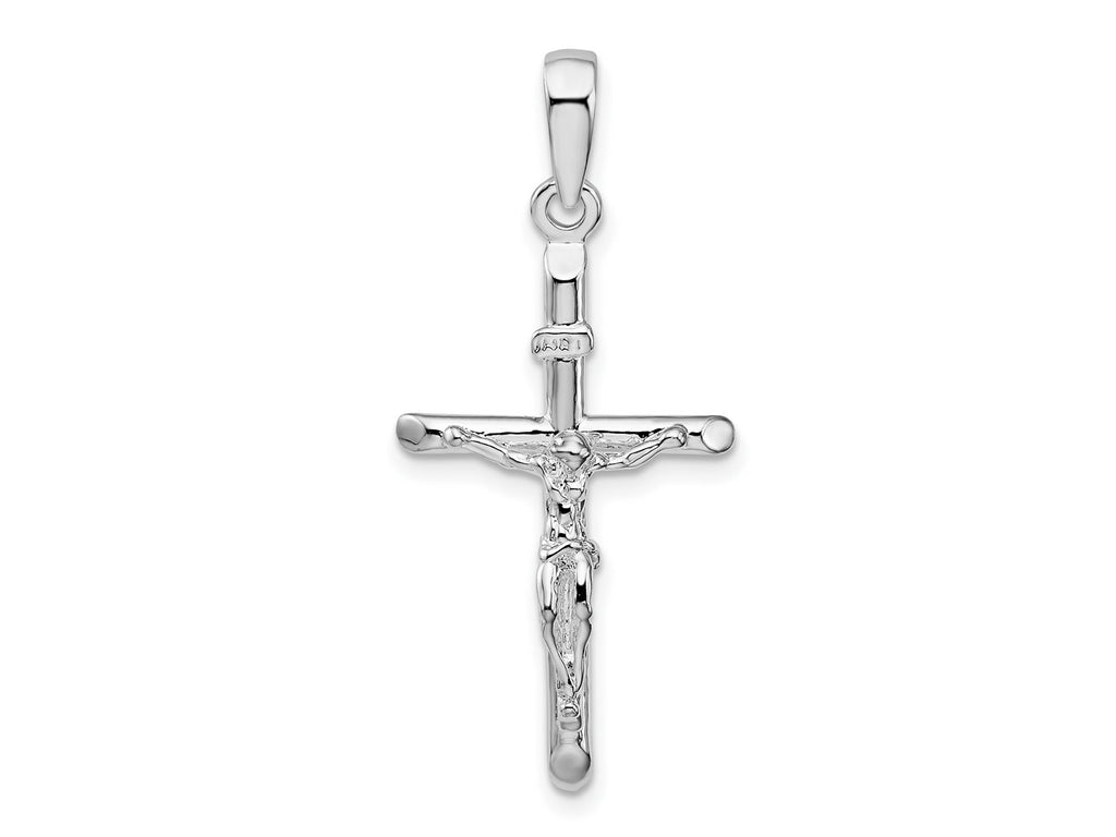 FJC Finejewelers 925 Sterling Silver Rhodium Plated Polished Crucifix Cross Charm 15 mm