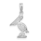 FJC Finejewelers 925 Sterling Silver Polished 3D Pelican Charm 10 mm