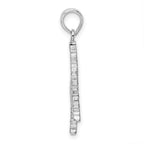 FJC Finejewelers 925 Sterling Silver Rhodium Plated Polished Snowflake Charm 18 mm
