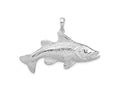 FJC Finejewelers 925 Sterling Silver Rhodium Plated Polished Red Fish Charm 32 x 45 mm