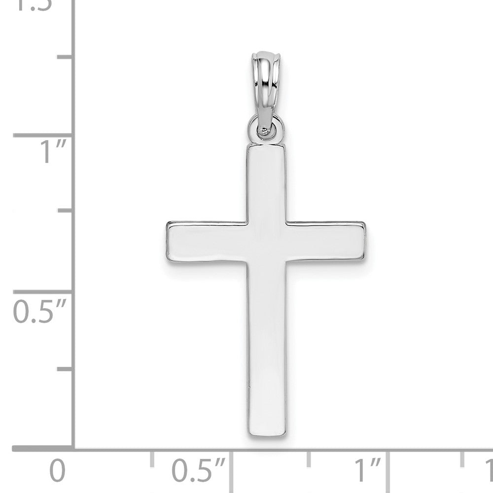 FJC Finejewelers 925 Sterling Silver Polished Flat Latin Cross Charm 16 mm