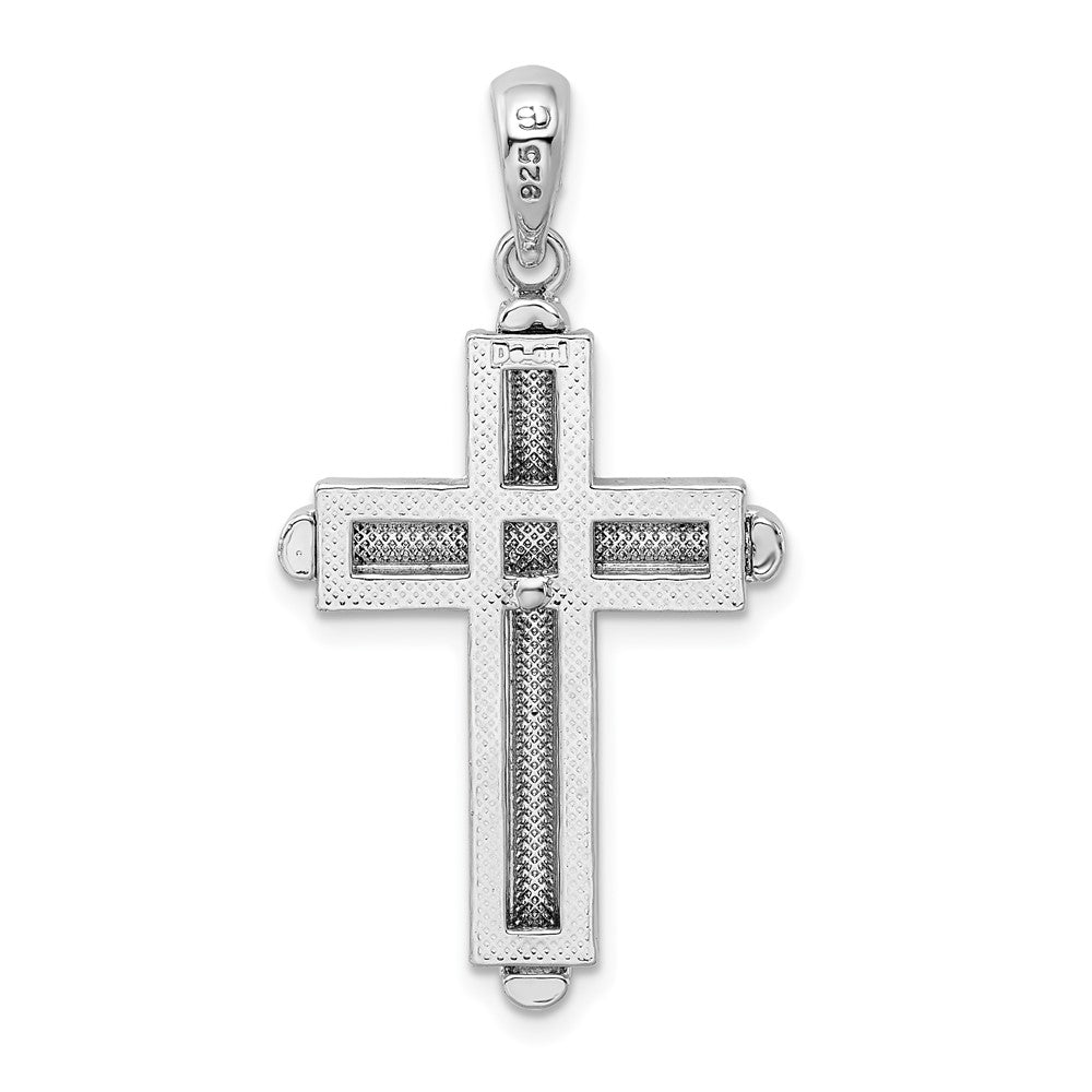 FJC Finejewelers 925 Sterling Silver Rounded Cross with Frame Charm 20 mm