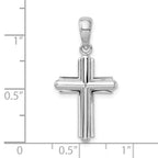 FJC Finejewelers 925 Sterling Silver Rounded Cross with Frame Charm 15 mm