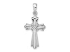 FJC Finejewelers 925 Sterling Silver Rhodium Plated with X-Center Budded Cross Charm 15 mm