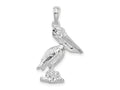 FJC Finejewelers 925 Sterling Silver d 3D Standing Moveable Mouth Pelican Charm 15 mm