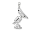 FJC Finejewelers 925 Sterling Silver d 3D Standing Moveable Mouth Pelican Charm 15 mm