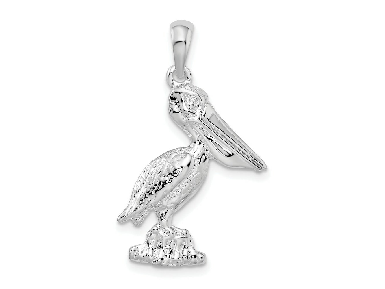 FJC Finejewelers 925 Sterling Silver d 3D Standing Moveable Mouth Pelican Charm 15 mm