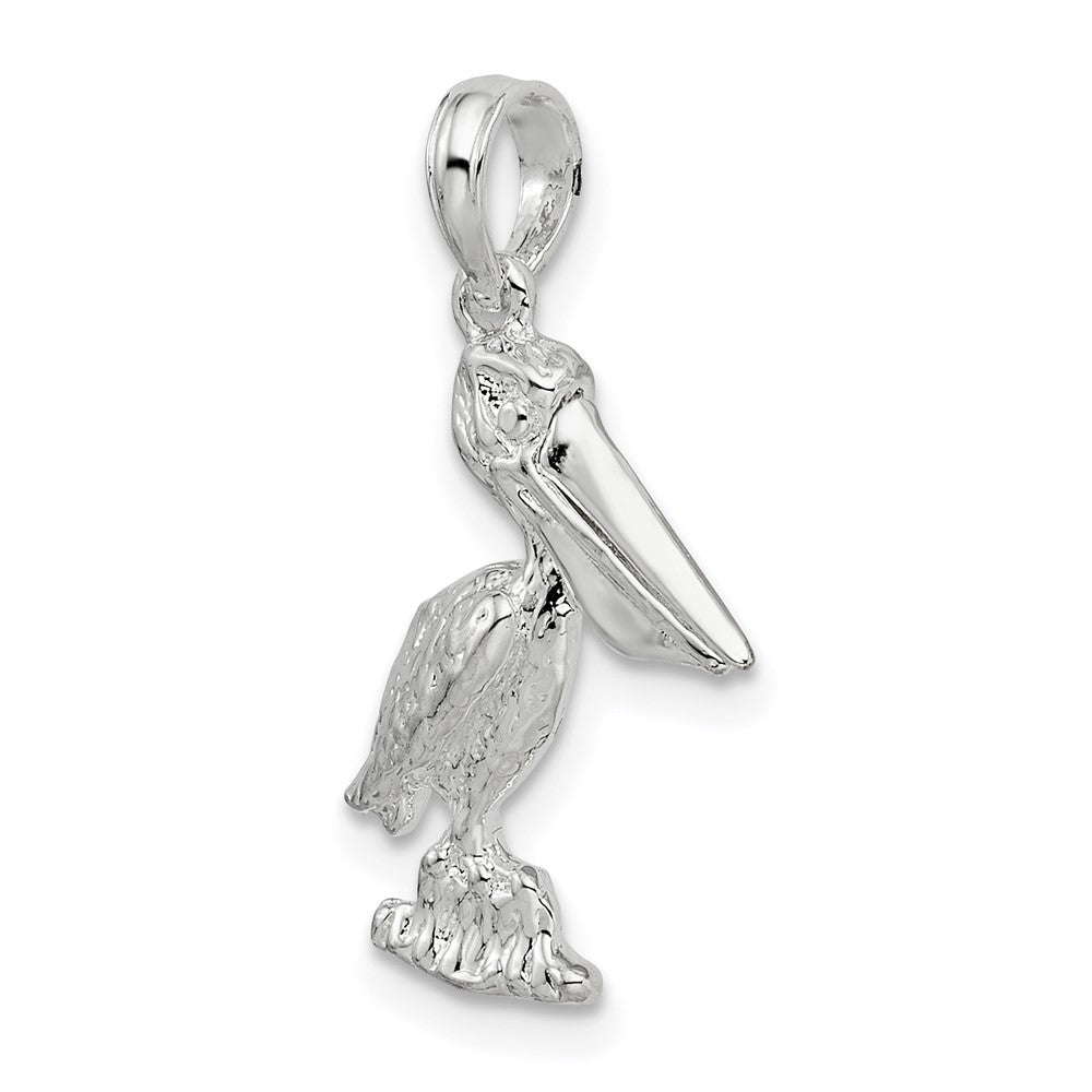 FJC Finejewelers 925 Sterling Silver Small 3D Standing Moveable Mouth Pelican Charm 12 mm