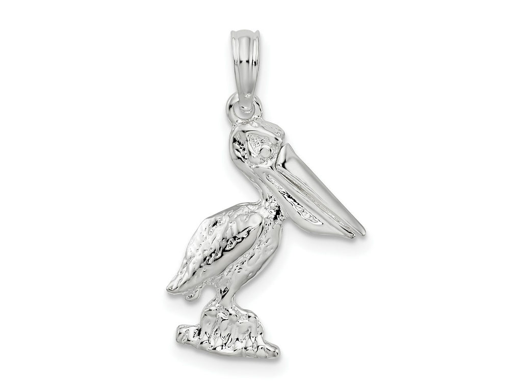 FJC Finejewelers 925 Sterling Silver Small 3D Standing Moveable Mouth Pelican Charm 12 mm