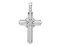 FJC Finejewelers 925 Sterling Silver Small Rounded X-Center with Frame Cross Charm 27 mm