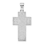 FJC Finejewelers 925 Sterling Silver Rhodium Plated Rope Edge Latin Cross Charm 21 mm